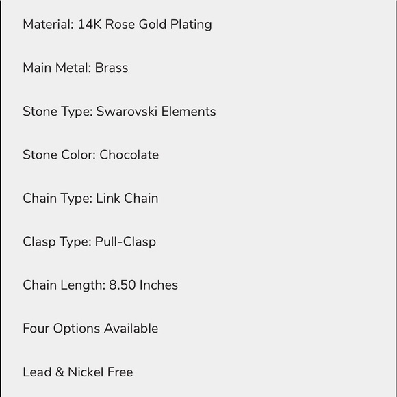 SWAROVSKI BAR BRACELET 14K ROSE GOLD PLATING Retails for $110 - Picture 8 of 8